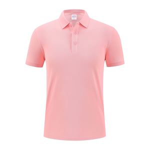 Chemise de golf décontractée pour homme, 100 % coton, jersey brodé uni, 180 g, logo frontal, manches courtes, respirante, personnalisable - Product Image 5