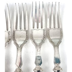 Juego de 6 Tenedores Plateados Vintage, Acabado Espejo de Alta Calidad, Resistentes al Óxido, Cubertería para Bodas - Product Image 4