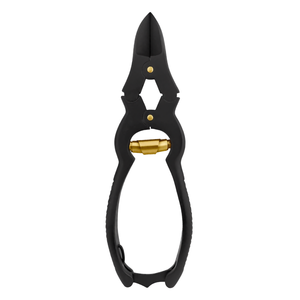 Mycotic Toe Nail Nipper 6 Inch Double Action Black with Gold Spring Stainless Steel <b>Thick</b> Nail Cutter Podiatry Foot Care Tool - Product Image 3