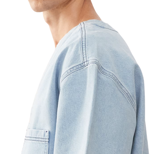 เสื้อเชิ้ตยีนส์ผู้ชาย ผ้าเดนิมใส่สบาย ขายส่ง ผ้าฝ้ายปรับแต่งได้ - Product Image 5