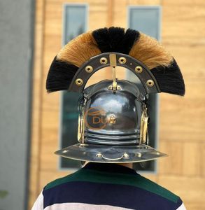 หมวกเหล็กนักรบโรมันแบบสวมใส่ได้ เบอร์ 18 พร้อมขนนกประดับ |   เครื่องประดับอิมพีเรียล กาลิค จี ไทป์แบบหลายชั้นเคลือบ สำหรับฮาโลวีน คริสต์มาส และวันขอบคุณพระเจ้า - Product Image 4