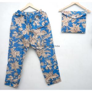 Women 2-Piece Pajama Set Printed Floral Pattern Full Sleeve O-Neck Soft Non Woven Summer 100% Cotton Pajama Sets Night Wear - Product Image 3