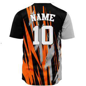 เสื้อเบสบอลคอวีแบบซับลิเมชั่นสั่งทำพิเศษ ผ้าโพลีเอสเตอร์ 100% เสื้อซอฟต์บอลสำหรับทีมและสโมสร ขายส่ง - Product Image 2
