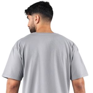 เสื้อยืดผู้ชายสีเทาอ่อน คอตตอนพรีเมียม คอกลม สไตล์ลำลอง แนวสตรีทแวร์ สำหรับใส่ทุกวัน - Product Image 4
