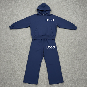 Pantalones Deportivos con Capucha de Alta Calidad, Lavado Ácido, Estilo Vintage, Corte Ajustado, Logotipo Bordado, Personalizables, Unisex, 2 Piezas - Product Image 3