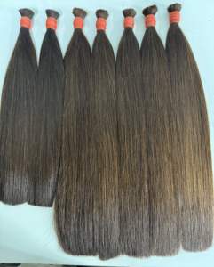 Gros Couleur Cuticule Aligné Remy Vierge Cheveux Humains Afro Crépus En Vrac en Vague Lâche Afro Curl Styles Matière Première Paquet En Vrac - Product Image 1