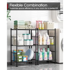 Scaffale di Stoccaggio in Metallo a 3 Ripiani Robusto con Piedini Regolabili Salvaspazio per Garage - Product Image 5