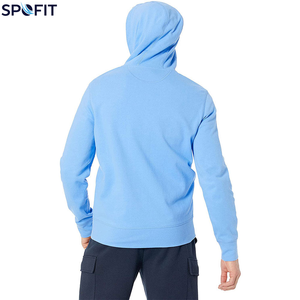 Sweat-shirt à capuche surdimensionné pour homme SPOFIT, gris uni, coupe classique, sweat-shirt décontracté en coton French Terry, vêtements d'automne - Product Image 4