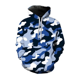 Sweat à capuche camouflage pour homme, rouge, noir, blanc, imprimé, coupe classique, décontracté, impression par sublimation, 320 g/m², polyester - Product Image 3
