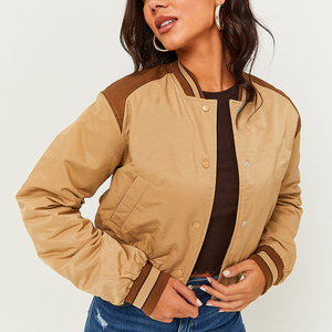 Chaqueta Varsity Corta Personalizada de Alta Calidad, Profesional, Cómoda, Nuevo Diseño, en Oferta, Chaqueta Varsity OEM para Mujer - Product Image 3