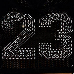 Camiseta de poliéster brillante con pedrería negra personalizada para mujer, estilo urbano Y2K, camiseta de fútbol americano, suministro al por mayor OEM - Product Image 4