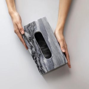 Portapañuelos de Mármol Decorativo, Cubierta de Papel Higiénico de Piedra Natural para Encimera, Mesa de Comedor, Baño, Oficina, Escritorio - Product Image 3