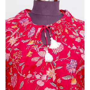 Vestidos de Mujer 100% Algodón, Tejidos a Mano, Florales, Vintage, de Verano y Primavera, Casuales para Oficina, Transpirables, Ecológicos, Mini - Product Image 3