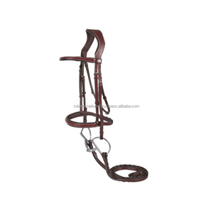 Bride équestre de course légère personnalisée accessoires en cuir souple confortables Hanovriens islandais frottement d'équitation - Product Image 2
