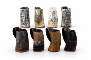 แก้วเบียร์ทำมือจากเขาควาย ทนทาน สไตล์ไวกิ้ง สำหรับตกแต่งบ้าน ขายส่งจากอินเดีย - Product Image 4