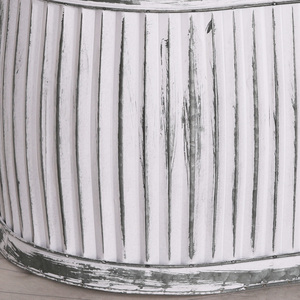 Juego de Macetas Metálicas Acanaladas Blanqueadas a Mano con el Mejor Diseño, Contenedores Decorativos de Estilo Industrial para Uso en Interiores y Exteriores - Product Image 6