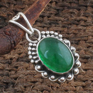 Colgante de Jade Verde Natural, Plata de Ley 925, Collar de Jade de Myanmar, Gema Verde Imperial, Fabricante de Joyería - Product Image 6