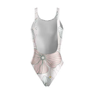 Women's Custom Professional Training Bodysuit Lightweight Polyester Beachwear <b>Bikini</b> Swimsuit Regular Fit Scoop Neck Solid Print - Product Image 3