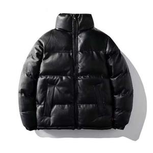 Nueva Chaqueta de Cuero para Hombre, Estilo Urbano, Cómoda y Cálida, de Alta Calidad, Personalizada, para Invierno, con Cuello Alto, Venta al Por Mayor - Product Image 1