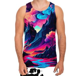 Sublimation Men Custom Neck <b>Running</b> <b>Singlet</b> Custom Breathable Marathon Tank Top Quick-Drying Mesh Lightweight Sleeveless Workork - Product Image 1