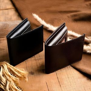 Portefeuille Homme en Cuir Véritable Texturé, Double Compartiment à Billets, Fenêtres d'Identité Centrales, Poches Compactes pour Monnaie, Porte-Monnaie Professionnel - Product Image 6