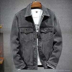 Printemps et automne veste en jean lâche à la mode gros homme était mince grande taille grande taille hommes grande mode veste décontractée s-7xL140KG - Product Image 1