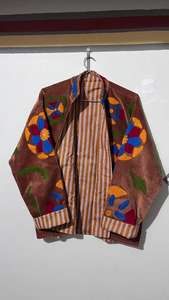 Veste Suzani en velours cuivré, motif brodé Becket ball, manteau bohème, cadeau pour une amie - Product Image 2