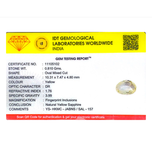 Handcrafted 4.05 Carat Oval Faceted Yellow Sapphire Loose Gemstone for Fine Jewelry - Product Image 4