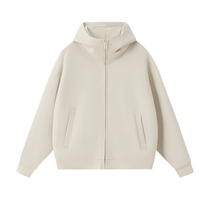 Sudadera con Capucha de Cuello Alto y Cierre de Cremallera para Hombre, Talla Grande, 100% Algodón, Diseño Invernal Ecológico - Product Image 5