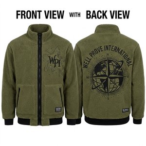 Chaqueta Bomber Resistente de 350 GSM, Color Granate con Paneles de Cuello en Contraste Negro, Impermeable, Resistente al Viento, con Patrón de Camuflaje, Unisex, para Primavera - Product Image 2