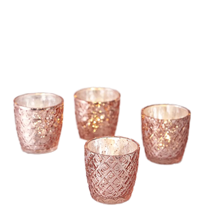 Tarro de vela vacío de cristal personalizado decorativo para el hogar nuevo tarro de cristal de vela brillante estampado europeo decorativo decoración de boda hecha a mano OE - Product Image 1