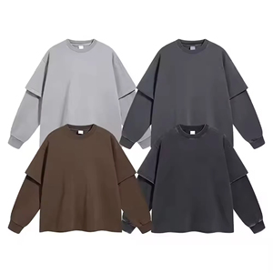 เสื้อยืดผู้ชายแบบหนาสองชั้น |   ผ้าฝ้าย 100% |   เสื้อผ้าลำลองรักษ์โลก |   สัมผัสนุ่มสบาย |   แขนยาว 300 - Product Image 4