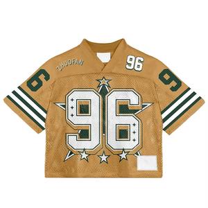 Maillot de sport vintage personnalisé pour homme en maille, style rétro, pour football, basketball, streetwear d'été, coupe ample, service OEM - Product Image 5