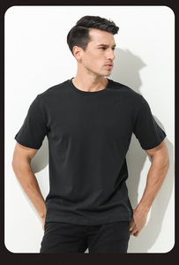 เสื้อยืดคอกลมผ้าฝ้ายเมอร์เซอไรซ์เนื้อเย็นสบายสำหรับฤดูร้อน แบบยูนิเซ็กซ์ สั่งทำขายส่ง ป้องกันแบคทีเรีย ผ้าฝ้ายออร์แกนิค แห้งเร็ว แขนสั้น - Product Image 2