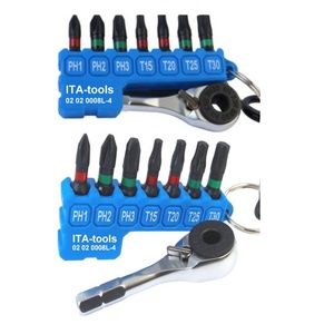 Jeu de 8 embouts à anneaux colorés (1/4"H) x 65 mmL (finition phosphate de manganèse noir) avec porte-clés - Product Image 2