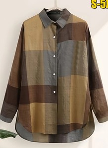 Blusa Casual para Mujer, de Poliéster/Algodón, Manga Larga, Cuello Camisero, Abertura Lateral, con Logotipo Bordado en la Parte Delantera, para Primavera/Verano - Product Image 4