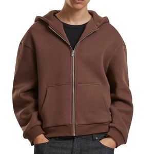 Sudadera con capucha de alta calidad para hombre, personalizada, de forro polar grueso, estilo urbano, con cremallera, estampado en serigrafía, bordado, estilo vintage. - Product Image 1