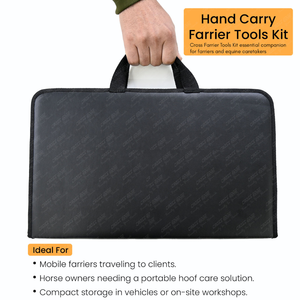 ชุดเครื่องมือดูแลกีบเท้าม้าแบบสมบูรณ์สำหรับม้าที่มีเครื่องตัด12 ", มีดตัดห่วงรูปกีบ, ค้อนเกือกม้า, บัฟเฟอร์และเครื่องมือเลือก - Product Image 6