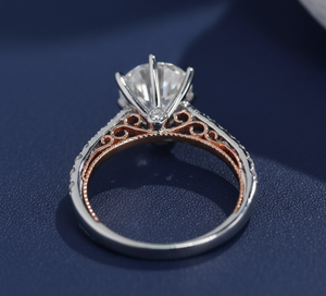 Anillo de Compromiso Vintage con Diamante Cultivado en Laboratorio de 14 Quilates Certificado por IGI, 1.75 Quilates, Corte Redondo, Oro Blanco con Baño de Rodio, VVS2 F - Product Image 6