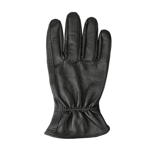 Wholesale Rate Custom Made Black Goat Leather Grain 10mil Unisex Safety Driver Gloves for Lining Thermal Cut Resistant - Product Image 4