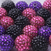 100 pièces mélange coloré en gros perles résine strass boule perles pour noël Halloween pâques perles gros collier 20MM