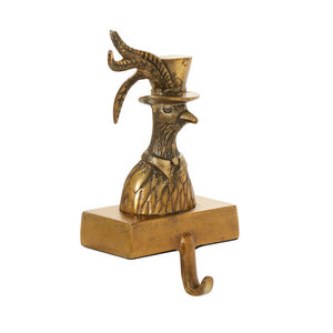 Colgador de Navidad con forma de pato aviador en oro antiguo, con peso, para chimenea o estante, decoración navideña para el hogar - Product Image 3