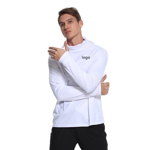 Chemise de pêche pour homme, blanche, à manches longues, à capuche, avec cache-cou, anti-transpiration, UPF50, style ajusté - Product Image 5
