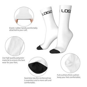 Chaussettes de sport personnalisées respirantes antidérapantes à séchage rapide en spandex tricoté uni pour l'été avec logo sur le revers pour la course et le basketball - Product Image 4