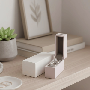 Caja de Joyería Pequeña de Cartón Kraft Rosa al por Mayor |   Caja de Regalo Ecológica de Papel para Collares, Anillos y Embalaje Elegante y Económico - Product Image 4