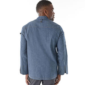 Veste de chef de restaurant à col et manches longues, vêtements de travail de cuisine haut de gamme pour le personnel d'hôtel, de café et de boulangerie, tissu durable - Product Image 6