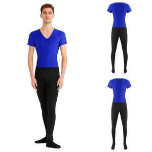 ชุดเต้นบัลเลต์ผู้ชาย ชุดยูนิทาร์ด จั๊มสูทขายาว บอดี้สูทแบบชิ้นเดียว ชุดเต้นรำสำหรับการแสดงและการฝึกซ้อม - Product Image 2