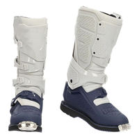 Sepatu Motor Adventure Touring Dual Sports Kulit Asli Anti Air Anti Angin Musim Panas Musim Dingin Kancing Pergelangan Kaki