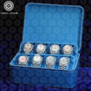 Montre de luxe pour homme Charm Jewells en acier inoxydable 40 mm, mouvement mécanique analogique, accents de diamants, résistance à l'eau 10 bars, automatique - Product Image 4