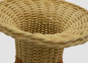 แจกันดอกไม้หวายสานลายทางสองสี - แจกันหวายตกแต่งสำหรับตกแต่งโต๊ะที่บ้าน - Product Image 5